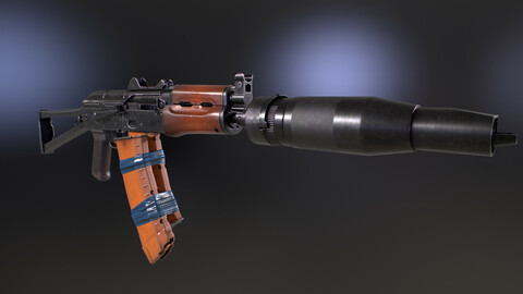 Aks74u Game Ready Model