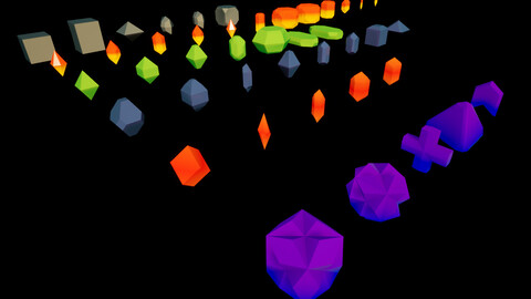 43 Mineral Base Shapes Low-poly 3D model - Crystal Rock