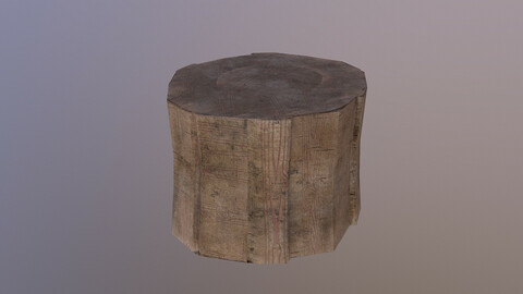 Tree Stump 3D Model free