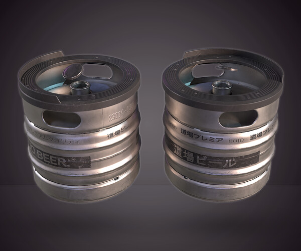 ArtStation Beer Keg PBR Game Ready Models Game Assets
