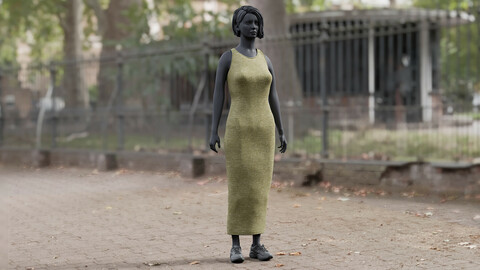 Realistic 3D model ofWomen's Dress 3