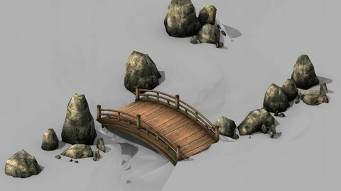 War Corps - River wooden bridge stone 01