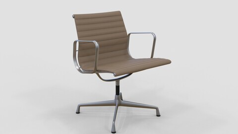 Vitra Aluminium Chair 107 Biscuit Tan