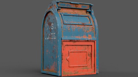 Mailbox Low-poly 3D model