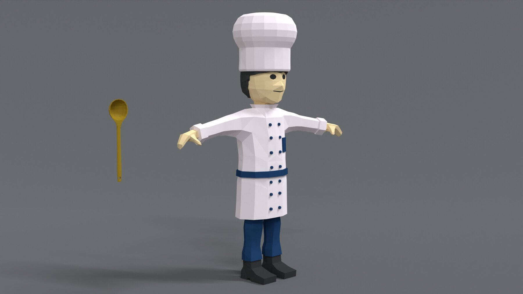 ArtStation - Low Poly Cartoon Chef | Game Assets