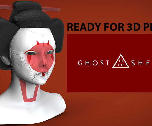 Artstation Ghost In The Shell Geisha 3d Print Ready Stl Resources