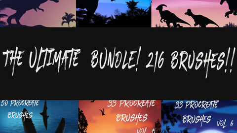 The Ultimate Dinosaur Bundle for Procreate - 200+ Brushes!