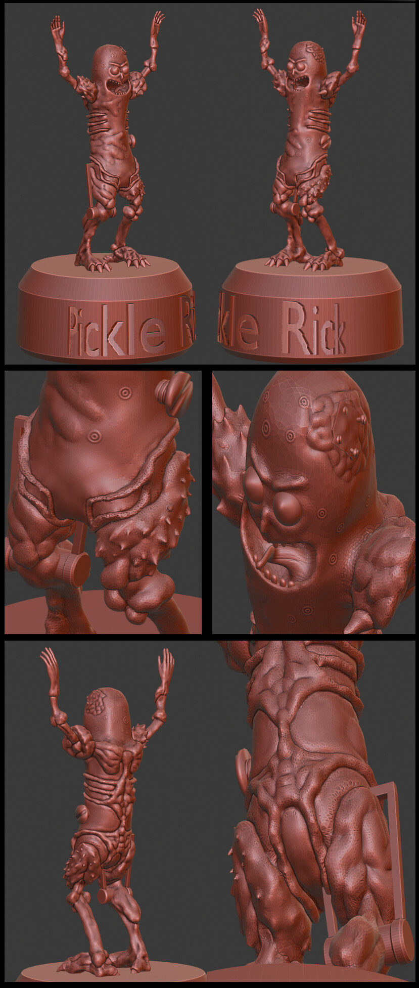 Artstation Free Pickle Rick 3d Print Resources 7856