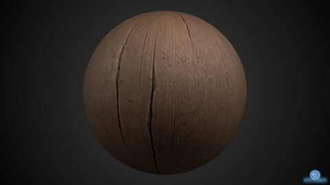 Worn glazed wood PBR material - procedural (.sbs / 4k textures + .SBSAR)