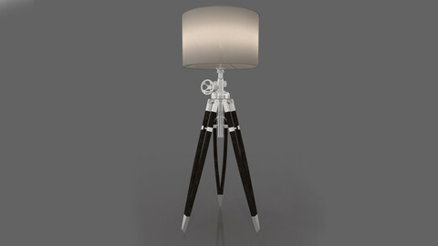 Floor lamp on a tripod