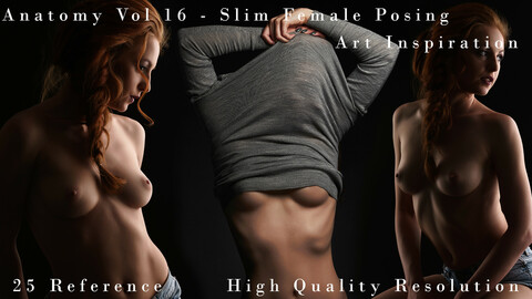 Anatomy Vol 16 - Slim FeMale Posing - Art Inspiration