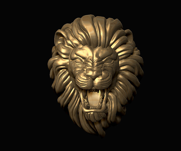 ArtStation - Furious Lion Head 3D print model | Resources