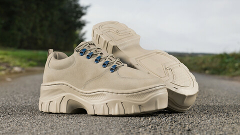Realistic 3D model of Womens Sneakers 1