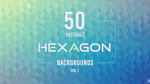 50 Abstract Hexagon Backgrounds - Vol. 1