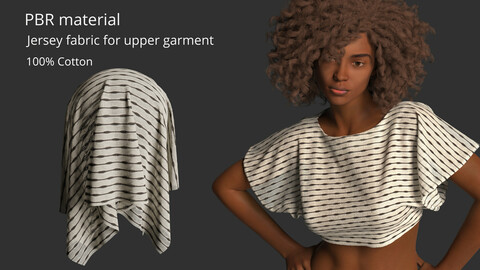 High realistic jersey fabric - PBR material - Scanned material