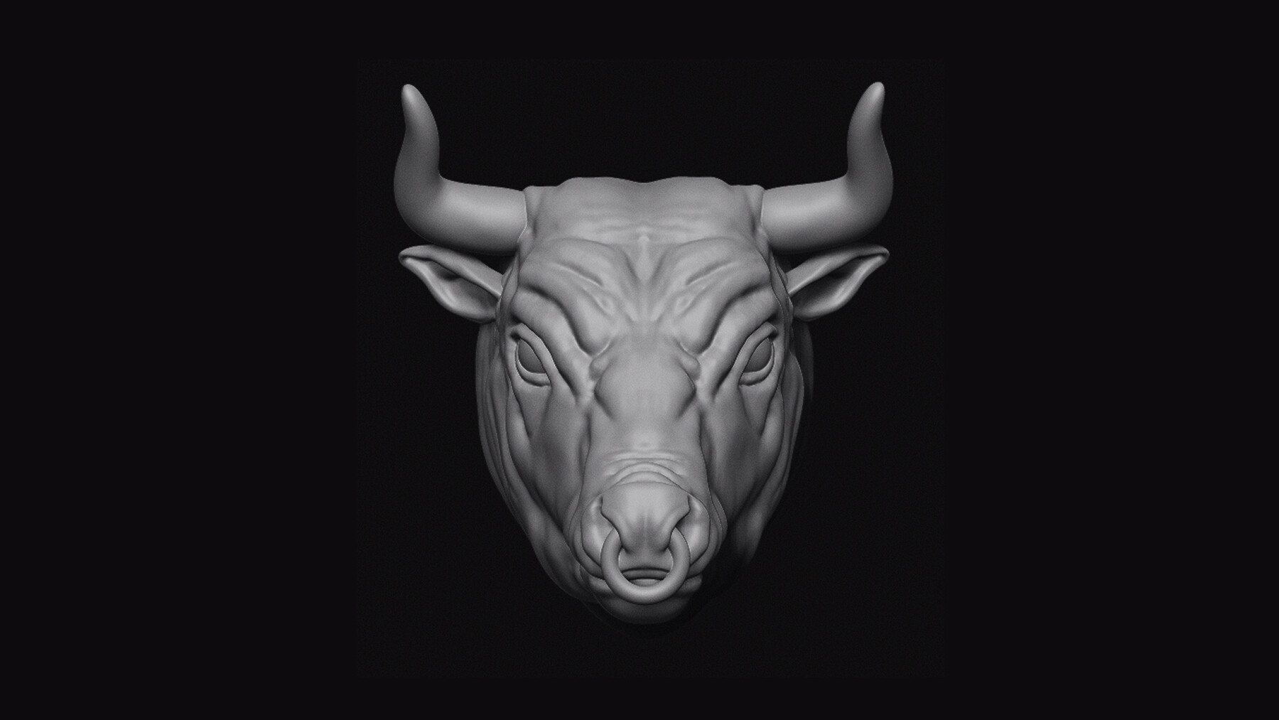 Bull Head  3D Printed and Hand painted model Taurus