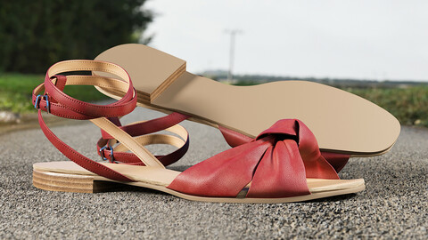 Realistic 3D model of Womens Shoes 8