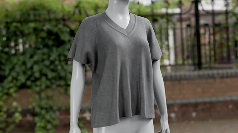 Realistic 3D model of Womens TShirt 6