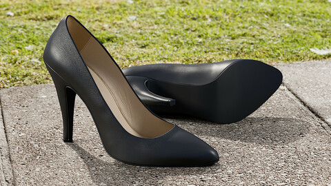 Realistic 3D model of Womens Shoes 9