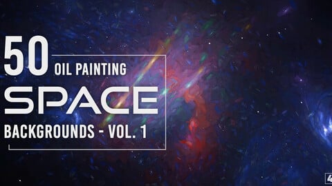 50 Oil Painting Space Backgrounds - Vol. 1