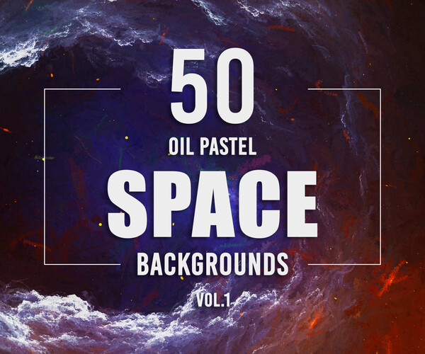 ArtStation - 50 Oil Pastel Space Backgrounds - Vol. 1 | Artworks