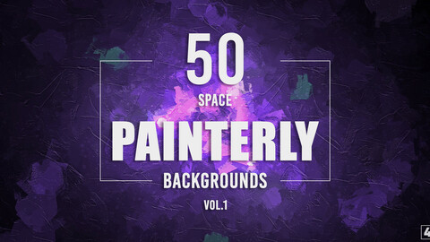 50 Painterly Space Backgrounds - Vol. 1