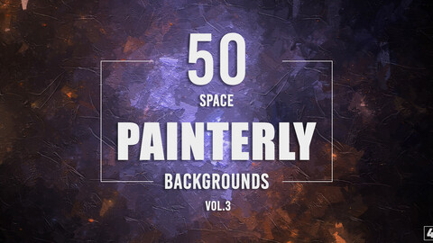 50 Painterly Space Backgrounds - Vol. 3