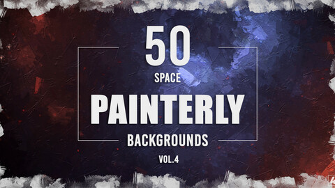 50 Painterly Space Backgrounds - Vol. 4
