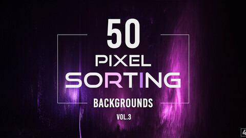 50 Pixel Sorting Backgrounds - Vol. 3