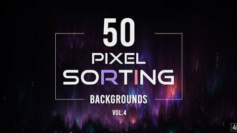 50 Pixel Sorting Backgrounds - Vol. 4