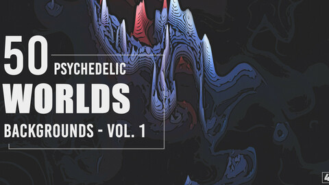 50 Psychedelic Worlds Backgrounds - Vol. 1