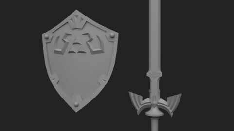 The legend of Zelda - Master Sword & Hylian Shield