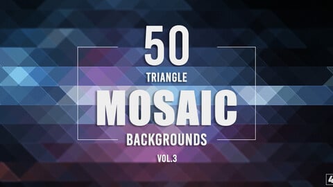 50 Triangle Mosaic Backgrounds - Vol. 3