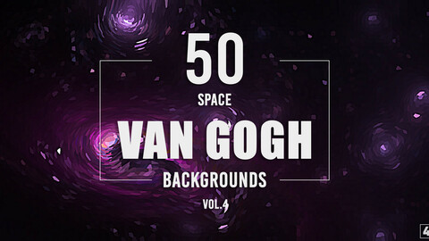 50 Van Gogh Space Backgrounds - Vol. 4