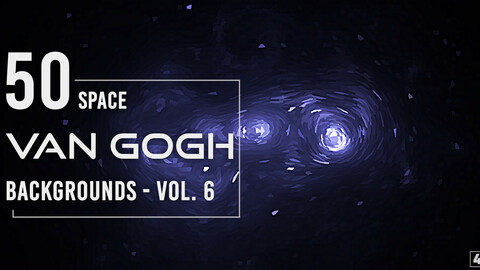 50 Van Gogh Space Backgrounds - Vol. 6