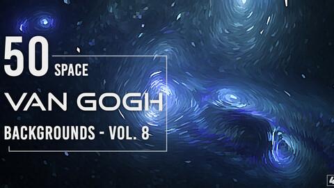 50 Van Gogh Space Backgrounds - Vol. 8