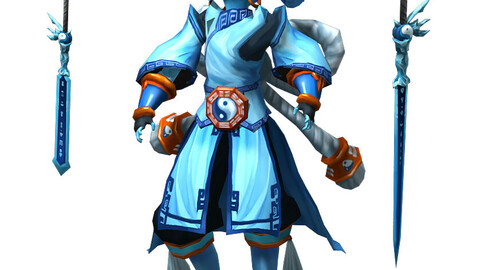 Game animated characters - sword ghosts