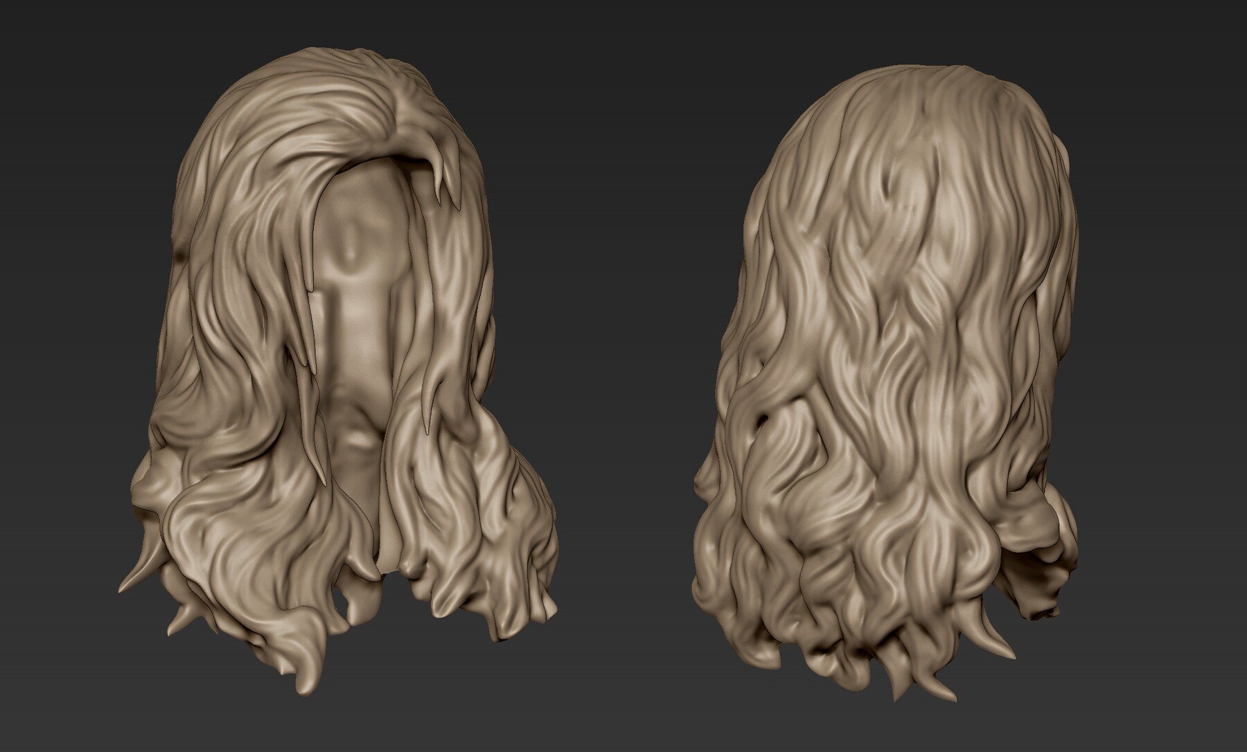 Set of Hair 3d model. Free download.