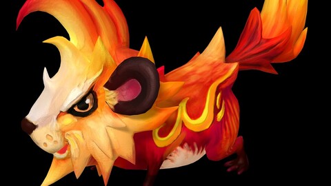 The character of the game - fire beast