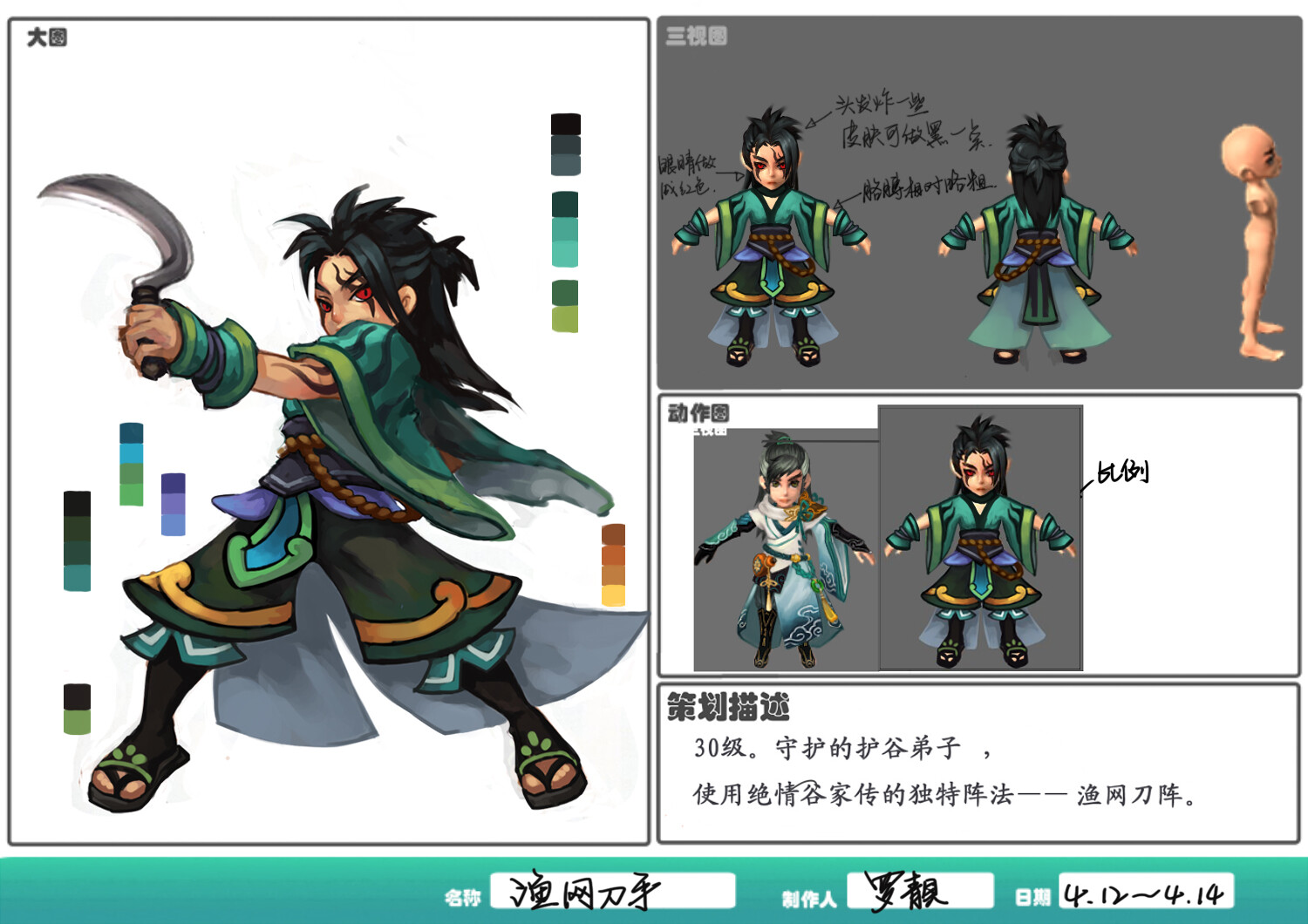 ArtStation Game characters fishing nets Knife hand Game Assets