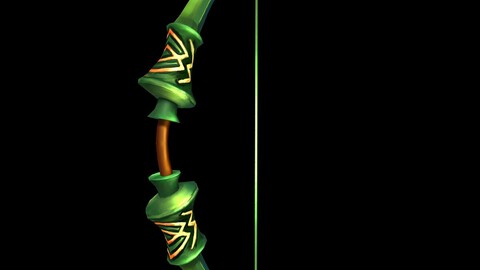 Game characters weapons - bamboo bow