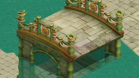 Cartoon world - love flooding bridge