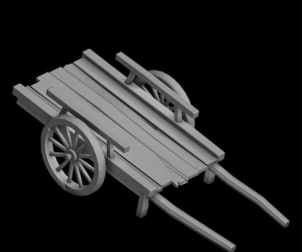 ArtStation Wooden Trolley 032 Game Assets   File 