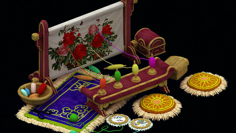 Daughter village - textile props