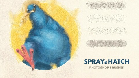 20 Spray & Hatch Photoshop Brushes