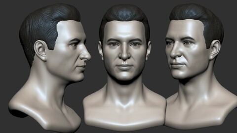 Man Head Base mesh 3D model 3D model