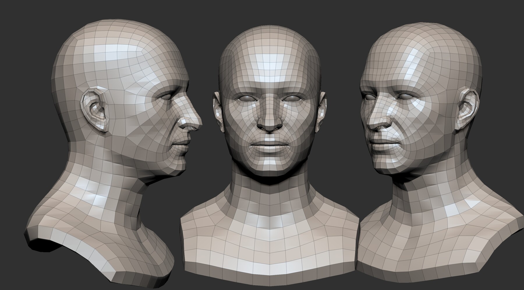 ArtStation - Man Head Base mesh 3D model 3D model | Resources