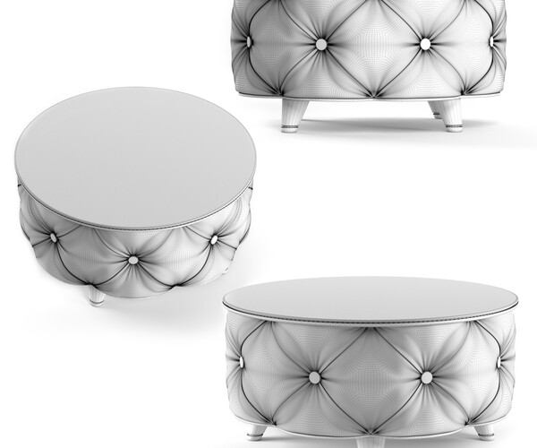 ArtStation Modern Brown Round Coffee Table Resources