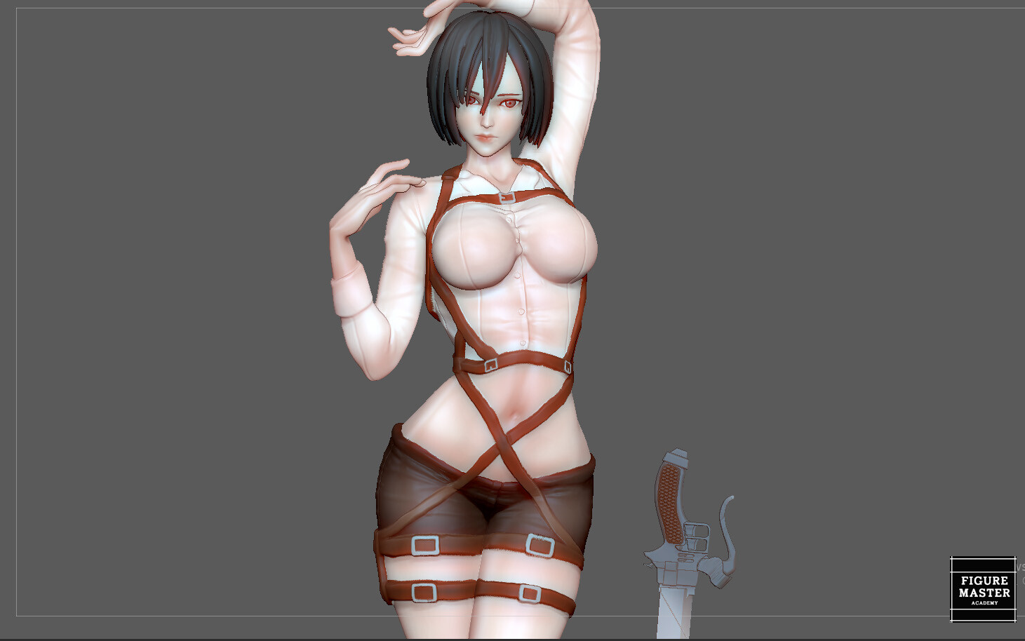 MIKASA ACKERMAN ATTACK ON TITIAN ANIME SEXY GIRL CHARACTER 3D PRINT