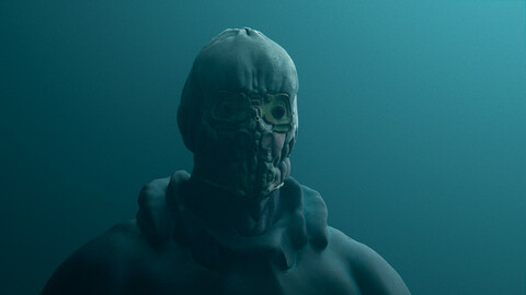 Sci-fi Helmet Concept (free blend file)